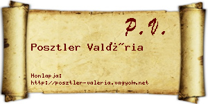 Posztler Valéria névjegykártya
